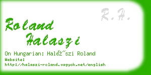 roland halaszi business card